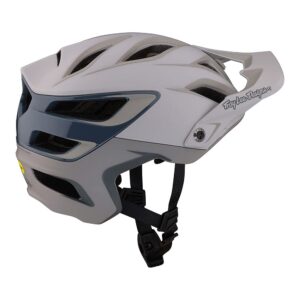 Troy Lee Designs A3 Uno Adult Bicycle Helmet MIPS EPP EPS Premium Lightweight 16 Vents 3-Way Adjustable Detachable Visor All Mountain Enduro, Gravel, Trail, BMX, Off-Road MTB (Light Gray, XS/SM)