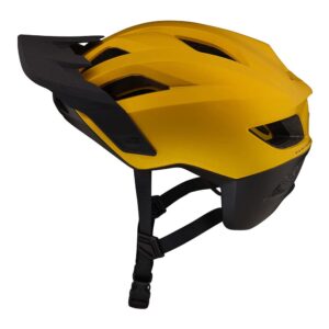 troy lee designs flowline adult bicycle helmet mips epp lightweight vented adjustable detachable visor all mountain enduro, gravel, trail, bmx, off-road mtb (gold/black, md/lg)