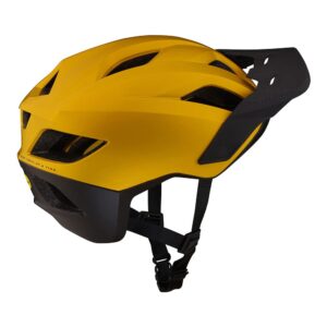 Troy Lee Designs Flowline Adult Bicycle Helmet MIPS EPP Lightweight Vented Adjustable Detachable Visor All Mountain Enduro, Gravel, Trail, BMX, Off-Road MTB (Gold/Black, MD/LG)