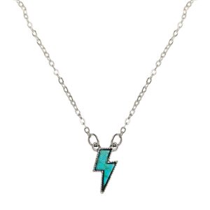 EVKILKJS Lightning Bolt Necklace for Women Turquoise Neckalce Western Necklace Turquoise Lightning Necklace Turquoise Jewelry Western Jewelry for Women