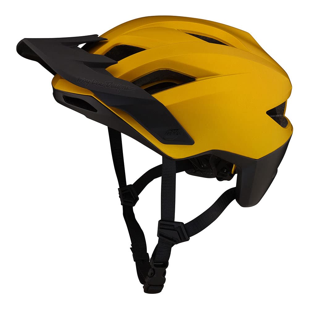 Troy Lee Designs Flowline Adult Bicycle Helmet MIPS EPP Lightweight Vented Adjustable Detachable Visor All Mountain Enduro, Gravel, Trail, BMX, Off-Road MTB (Gold/Black, MD/LG)