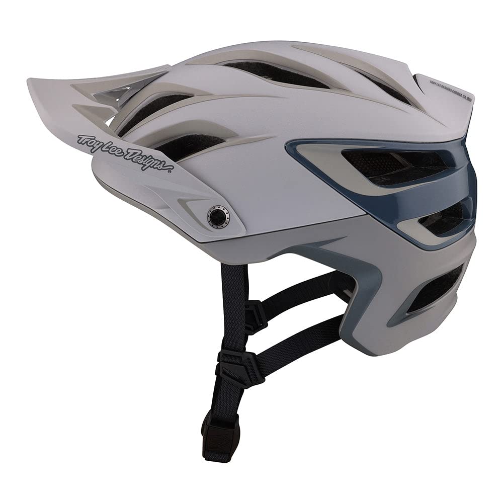 Troy Lee Designs A3 Uno Adult Bicycle Helmet MIPS EPP EPS Premium Lightweight 16 Vents 3-Way Adjustable Detachable Visor All Mountain Enduro, Gravel, Trail, BMX, Off-Road MTB (Light Gray, XS/SM)