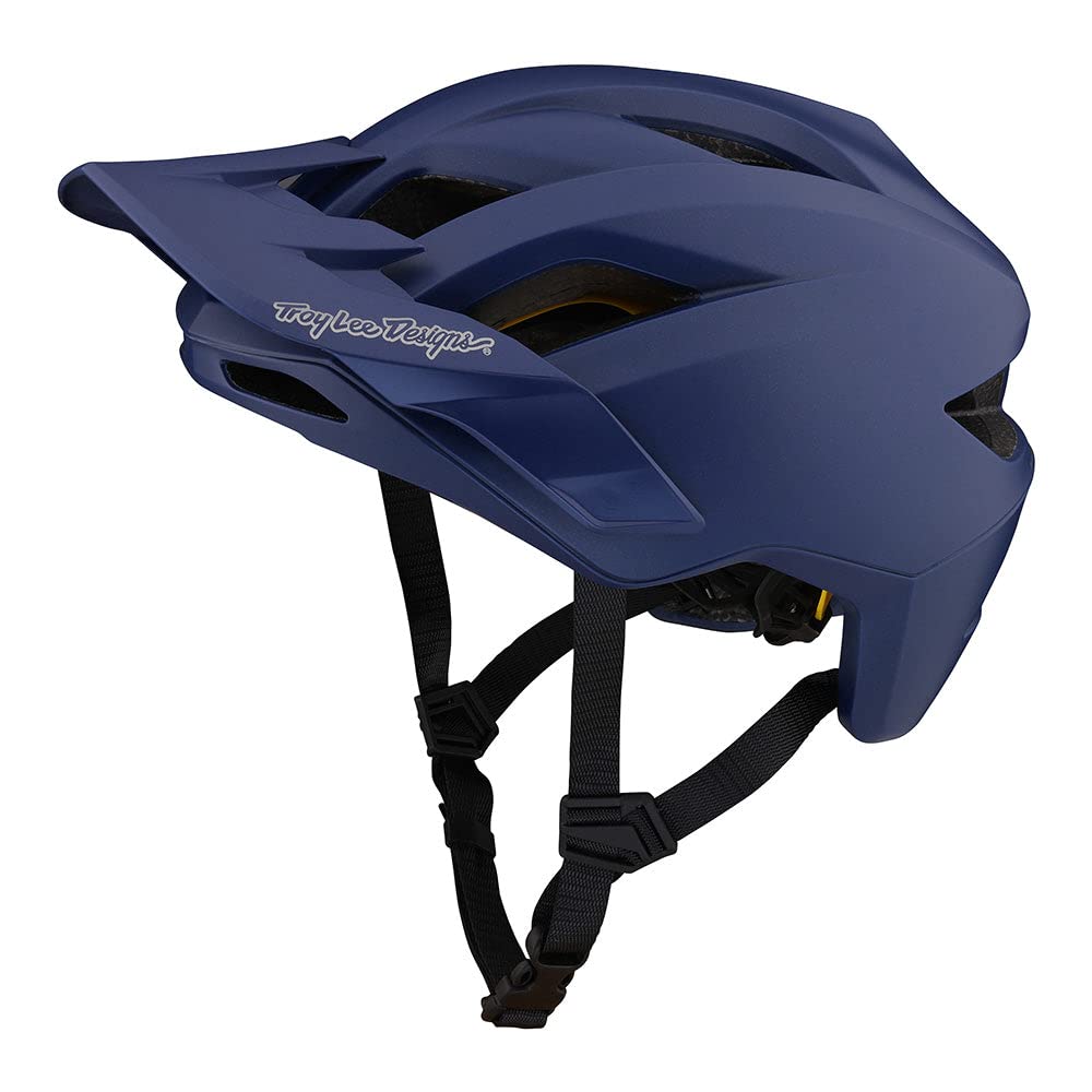 Troy Lee Designs Flowline Adult Bicycle Helmet MIPS EPP Lightweight Vented Adjustable Detachable Visor All Mountain Enduro, Gravel, Trail, BMX, Off-Road MTB (Dark Blue, XS/SM)