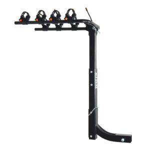 HongK- 4 Bike Rack Bicycle Carrier Hitch Mount w/ 2" Receiver for Car Truck SUV Transport [P/N:ET-TOOL045-A-BLACK]