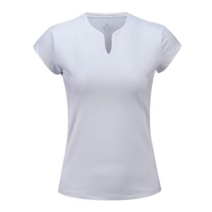 ANIVIVO Women Golf Shirts V-Neck Solid Tennis Shirts for Women, Active Tank Top Shirts for Running& Women Tennis Clothing(White,S)