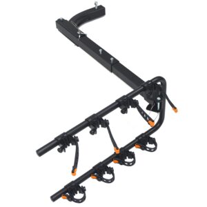 HongK- 4 Bike Rack Bicycle Carrier Hitch Mount w/ 2" Receiver for Car Truck SUV Transport [P/N:ET-TOOL045-A-BLACK]