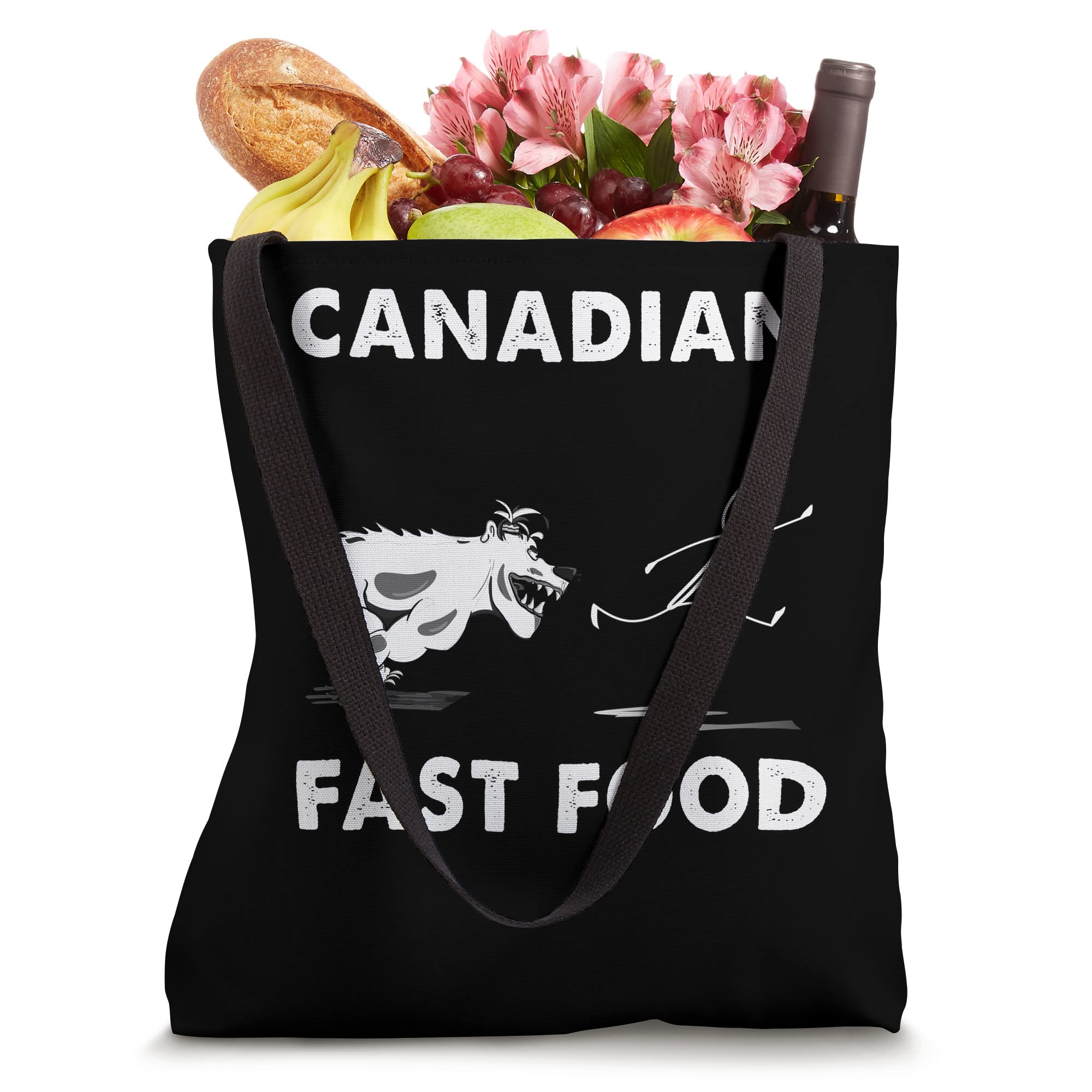 canadian fast food funny bear hunter Tote Bag