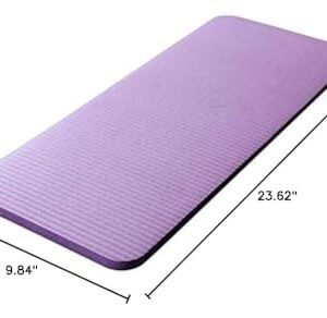 pizarra 15MM Thick Yoga Mat Comfort Foam Knee Elbow Pad Mats for Exercise Yoga Indoor Pads Fitness,Purple