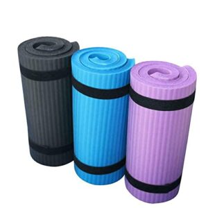 pizarra 15MM Thick Yoga Mat Comfort Foam Knee Elbow Pad Mats for Exercise Yoga Indoor Pads Fitness,Purple