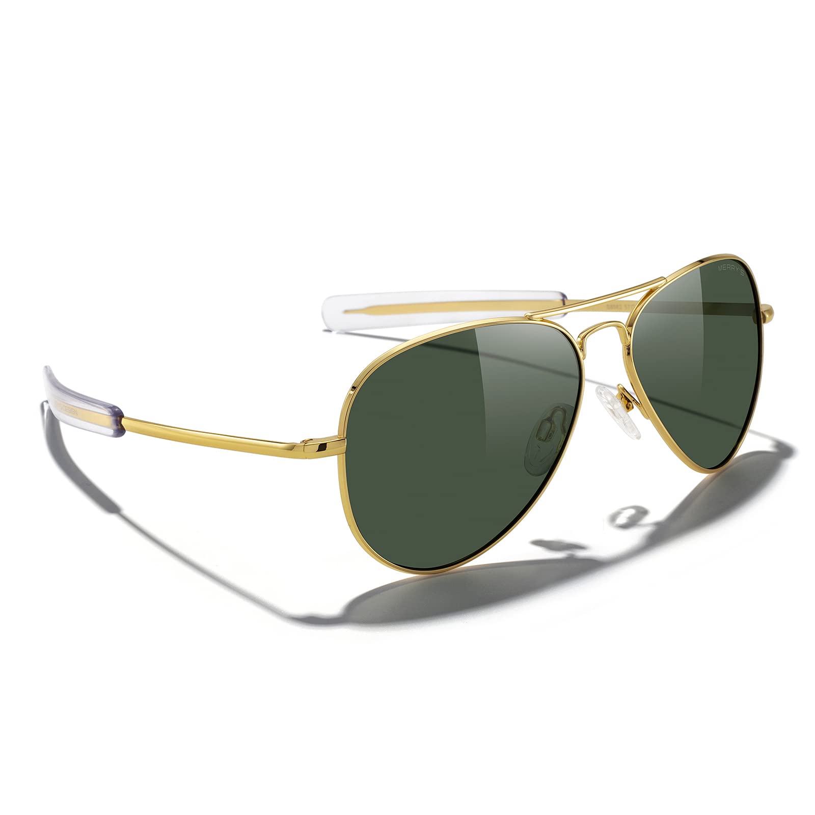 MERRY'S Classic Aviator Military Polarized Sunglasses for Men or Women S8562