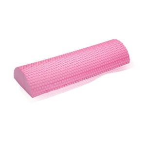 Half Round Yoga Foam Roller Block,Exercise EVA Roller Balance Pad Pilates Fitness Physical Gym Fitness Muscle Restoration(30cm,Pink)