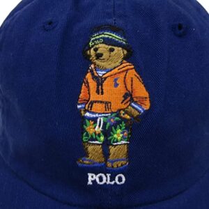 POLO RALPH LAUREN Men's Polo Bear Chino Baseball Cap Hat (Beach Bear,Nvay, One Size