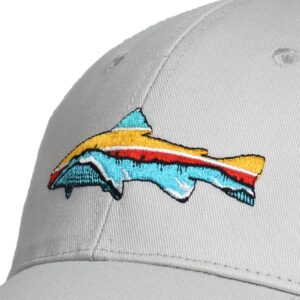 EDTREK Breathable Fishing Trucker Hats for Men and Women - Unique Fish Embroidery for Anglers (Cool Grey)