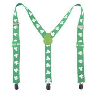 Degpum St Patricks Day Accessories Suspenders, Mens Suspenders with Clips, Many Colors to Choose From