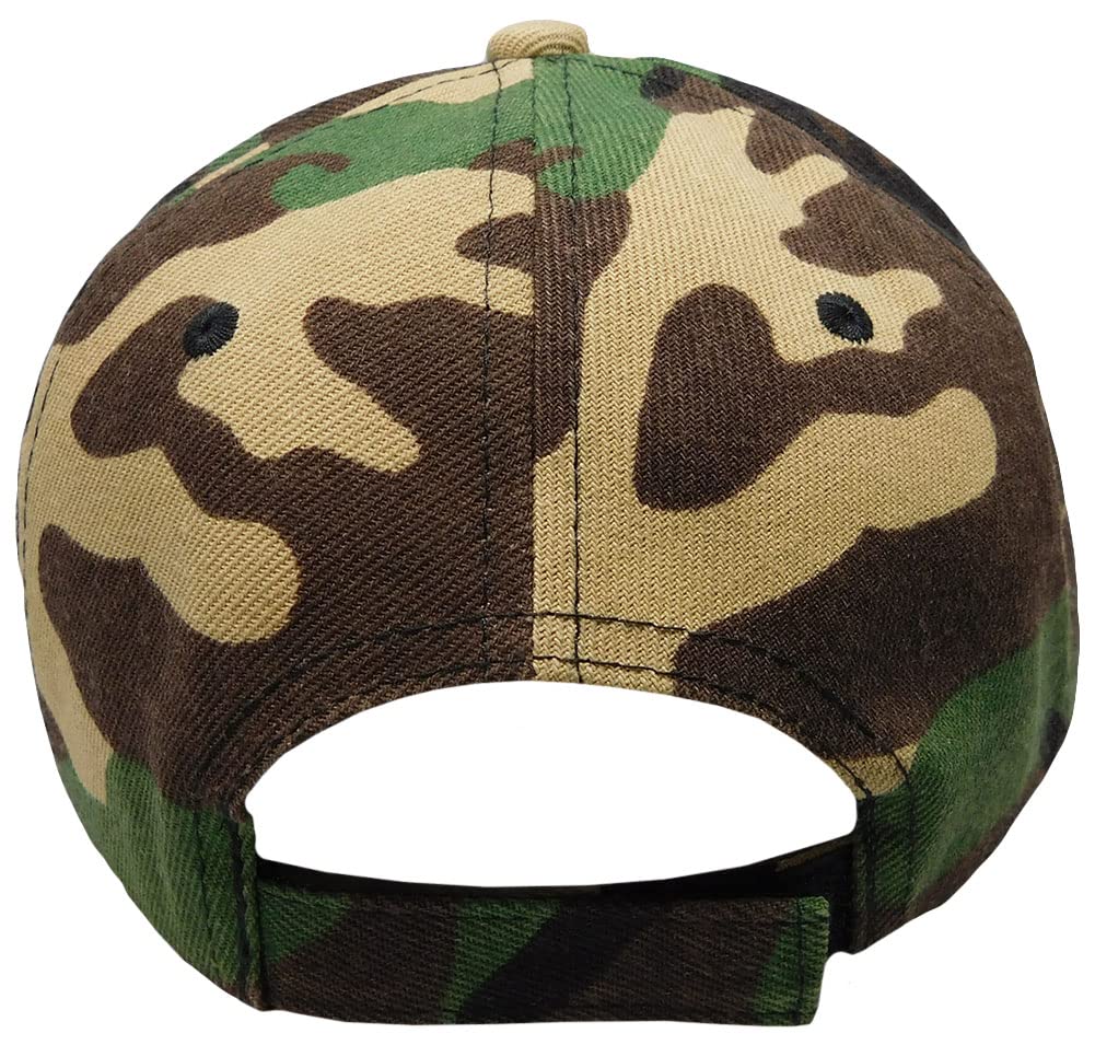 Trade Winds Ron Desantis for President 2024 USA Map Woodland Camouflage Camo Adjustable Embroidered Cotton Polyester Blend Hat Cap