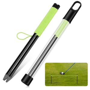 2 pieces golf putting aid string with pegs golf putting string guide golf putting training aid string alignment putting string line golf putting guide line for trainer indoor practice, green