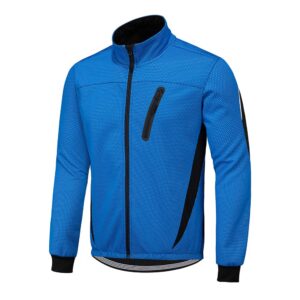 men's cycling thermal jacket thickened windproof water resistant windbreaker warm soft shell sports jacket (blue,medium,male,adult,us,alpha,medium,regular,regular)