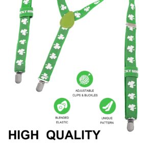 Degpum St Patricks Day Accessories Suspenders, Mens Suspenders with Clips, Many Colors to Choose From