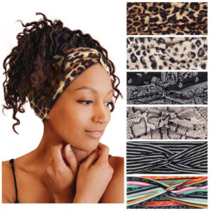 MISUPORVE Cheetah Headbands for Women Elastic Non Slip Wide Workout Headband Breathable Cloth Head Bands leopard print Hairbands for Women's Hair Accessories