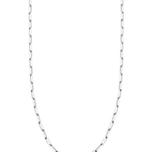 Miabella Solid 925 Sterling Silver Italian 2mm Paperclip Link Chain Necklace for Women, Made in Italy (Length 18 Inches (women's average length))