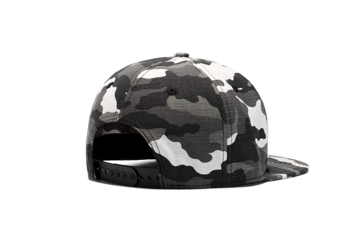 Gogobear Unisex USA Army Camouflage Flat Brim Snapback Hats Water-Resistant Baseball Cap with Adjustable