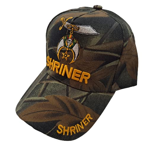 Shriner Ball Cap Hat Camouflage Embroidered Strapback