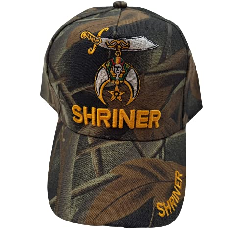 Shriner Ball Cap Hat Camouflage Embroidered Strapback