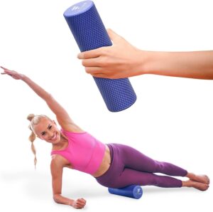 fiton recovery roller - 12" x 4" travel sized foam rollers for muscle massage - high density foam roller - exercise roller foam workout accessories for women and men