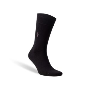 AWS/American Made Black Bamboo Dress Socks for Men with Reinforced Seamless Toe 3 Pairs