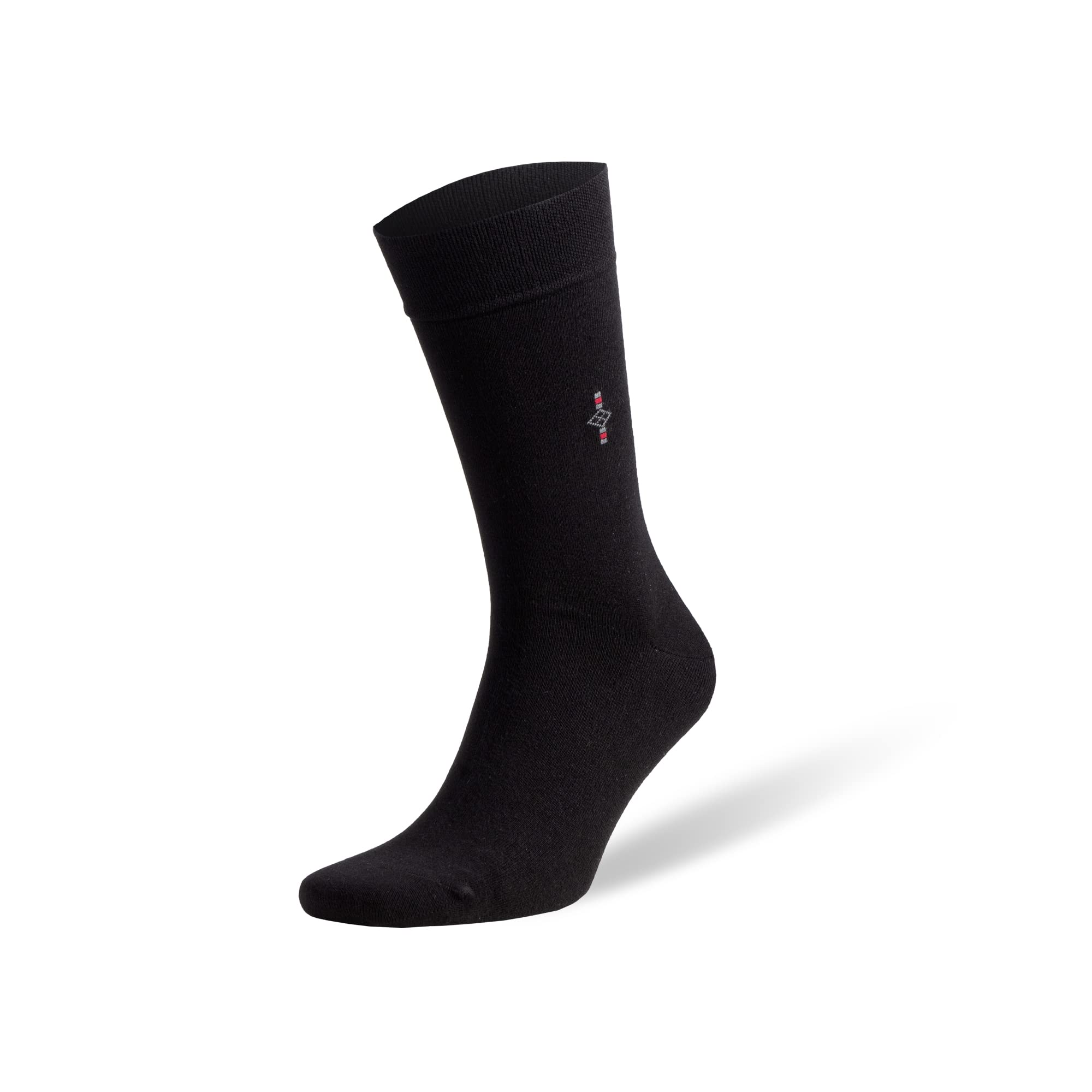 AWS/American Made Black Bamboo Dress Socks for Men with Reinforced Seamless Toe 3 Pairs