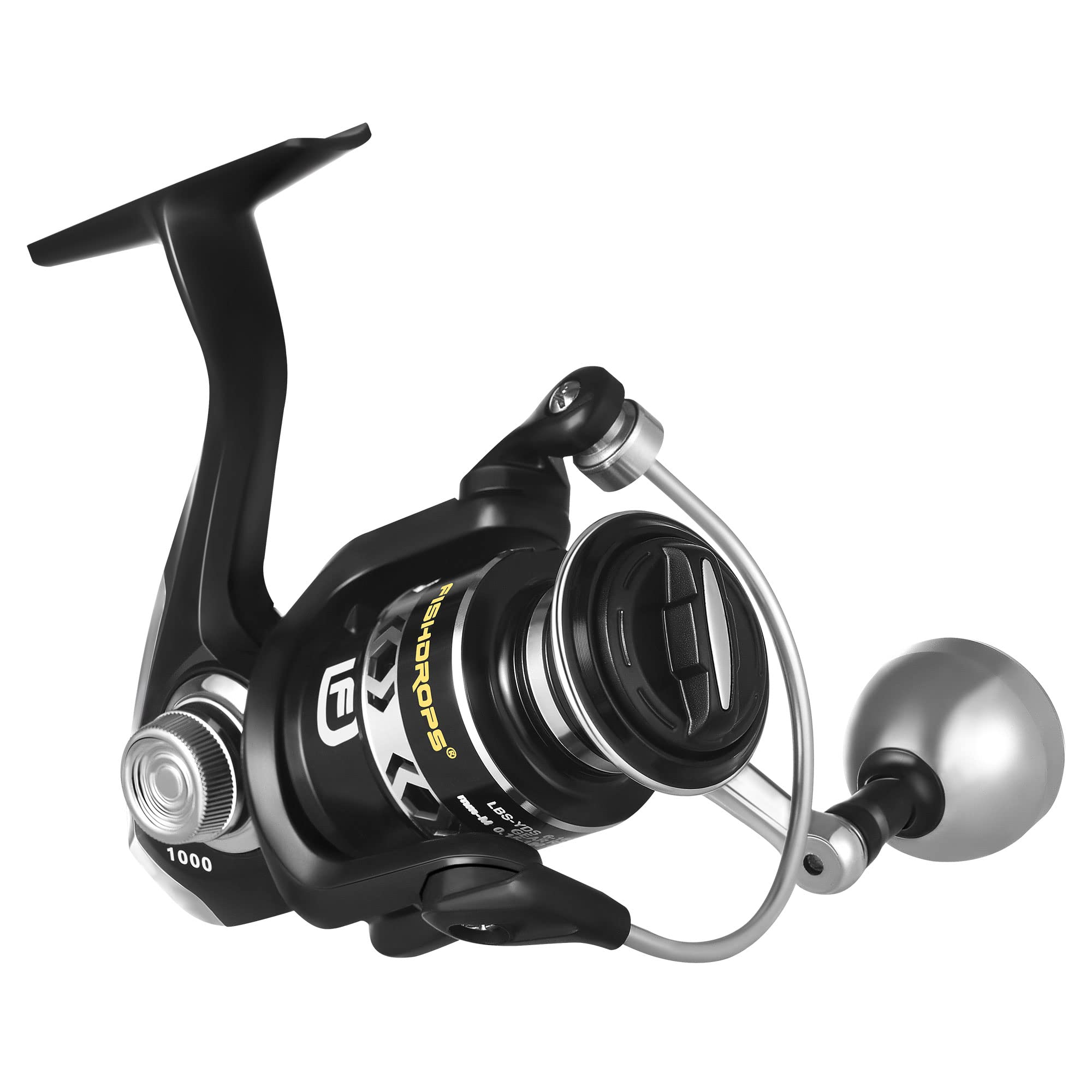 Fishdrops Fishing Reels Spinning, Lightweight Saltwater Spinning Reel High Speed Ultra Smooth Powerful with CNC Aluminum Spool Spinning Reels