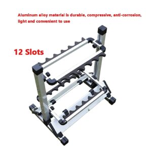 Vertical Fishing Rod Holder Fishing Rod Rack Holder Aluminum Alloy Fishing Rod Pole Bracket Display Stand Tackle for Fishing Rods Set Capacity Tool 12 Slots Wall Mounted Fishing Rod Rack ( Color : Big