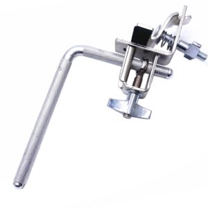 TUOREN Bass Drum Cowbell Mount Holder Cowbell Clamp with 5" L- Arm Percussion Accessories For Bass Drum Hoop Installation