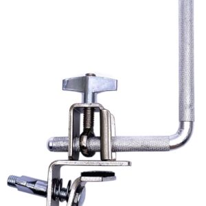 TUOREN Bass Drum Cowbell Mount Holder Cowbell Clamp with 5" L- Arm Percussion Accessories For Bass Drum Hoop Installation