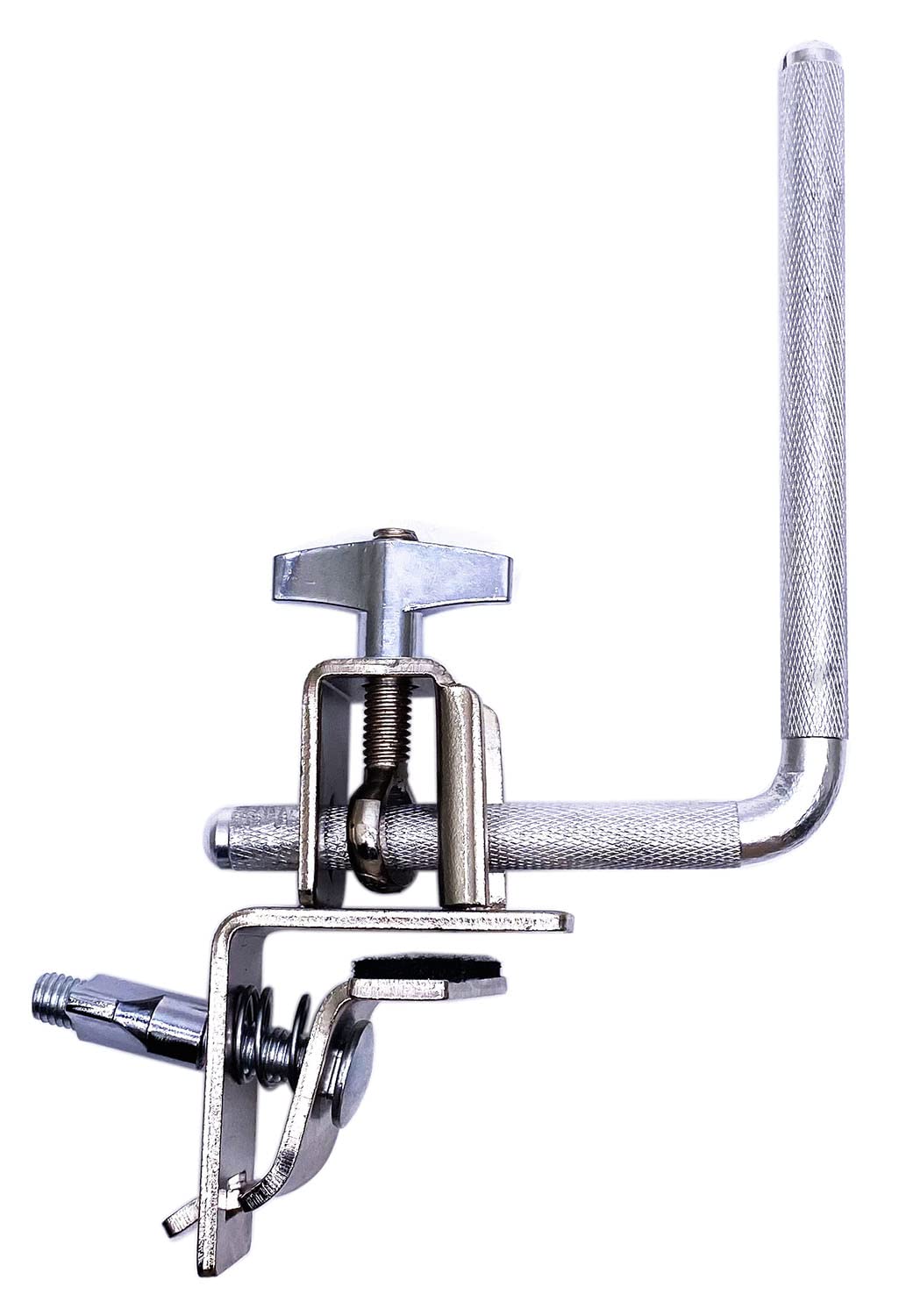 TUOREN Bass Drum Cowbell Mount Holder Cowbell Clamp with 5" L- Arm Percussion Accessories For Bass Drum Hoop Installation