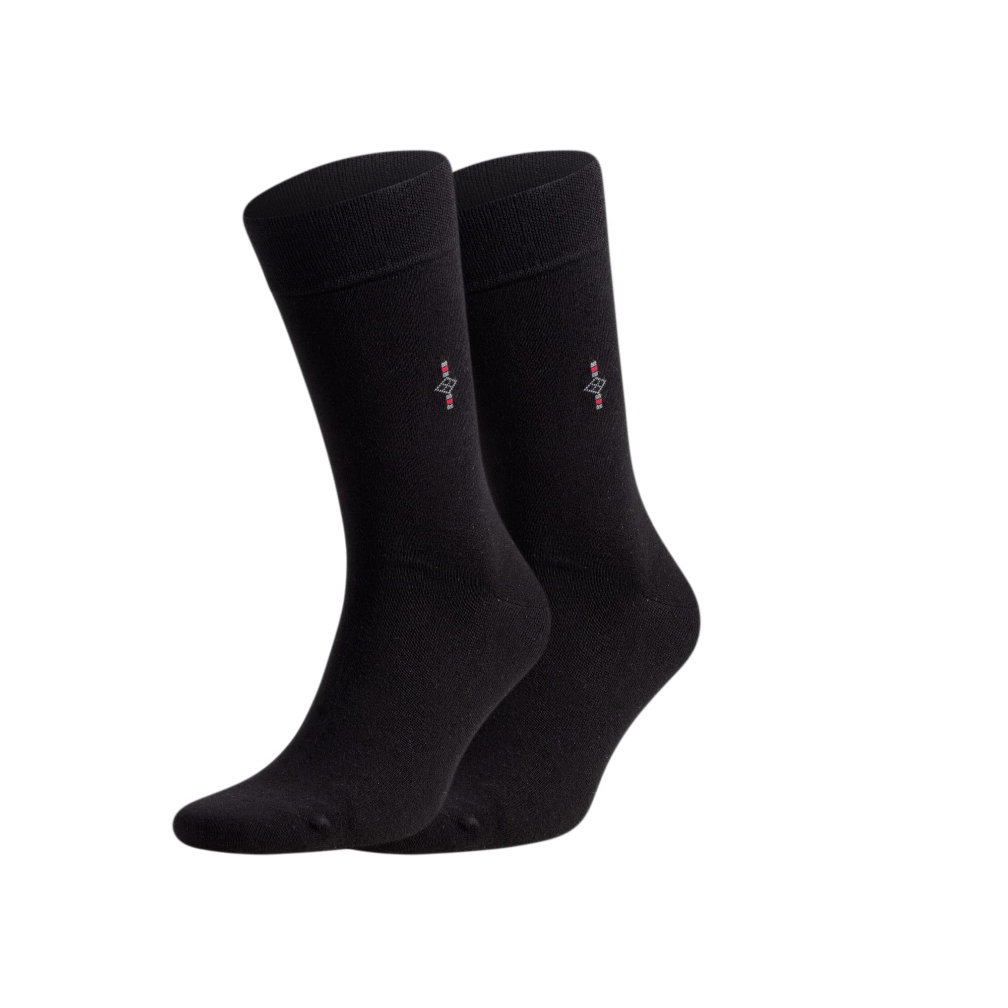 AWS/American Made Black Bamboo Dress Socks for Men with Reinforced Seamless Toe 3 Pairs