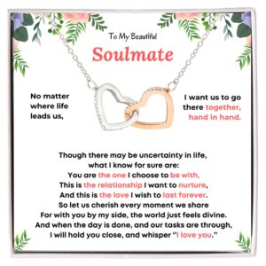 gift to wife - soulmate necklace for women valentines day gifts for her wife girlfriend soulmate future wife necklace jewelry valentine gifts for her wife's birthday gift soulmate