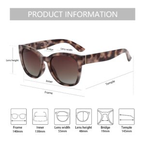 ZENOTTIC Cateye Polarized Sunglasses for Women - Oversized Sun Glasses UV400 Protection Retro Shades Designer Style for Driving