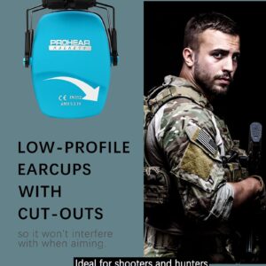 PROHEAR 016 3 Pack Ear Protection Safety Muffs for Shooting, NRR 26dB Slim Hearing Protector for Gun Range, Hunting