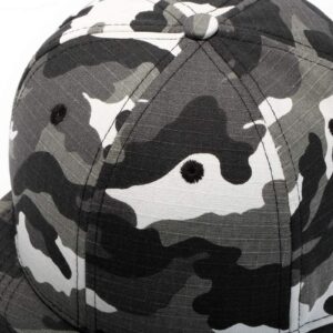 Gogobear Unisex USA Army Camouflage Flat Brim Snapback Hats Water-Resistant Baseball Cap with Adjustable