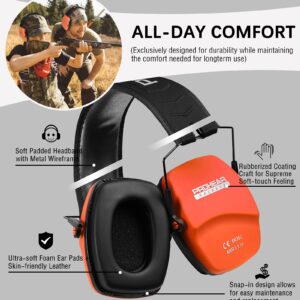 PROHEAR 016 3 Pack Ear Protection Safety Muffs for Shooting, NRR 26dB Slim Hearing Protector for Gun Range, Hunting