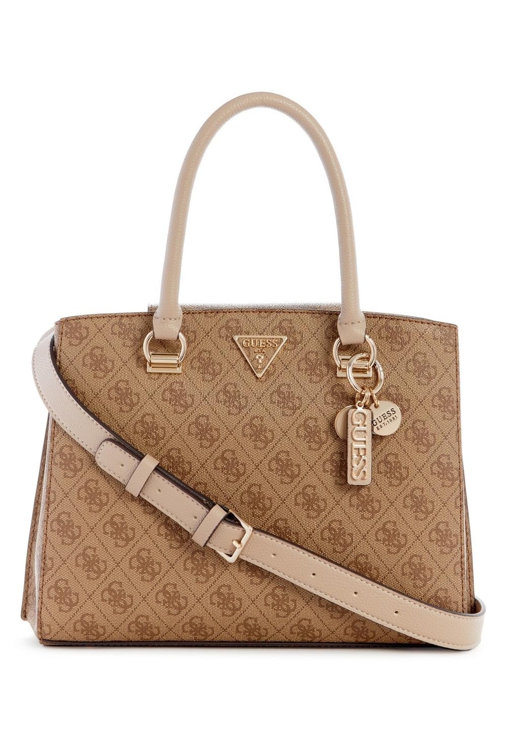 GUESS Noelle Girlfriend Satchel, Latte Logo