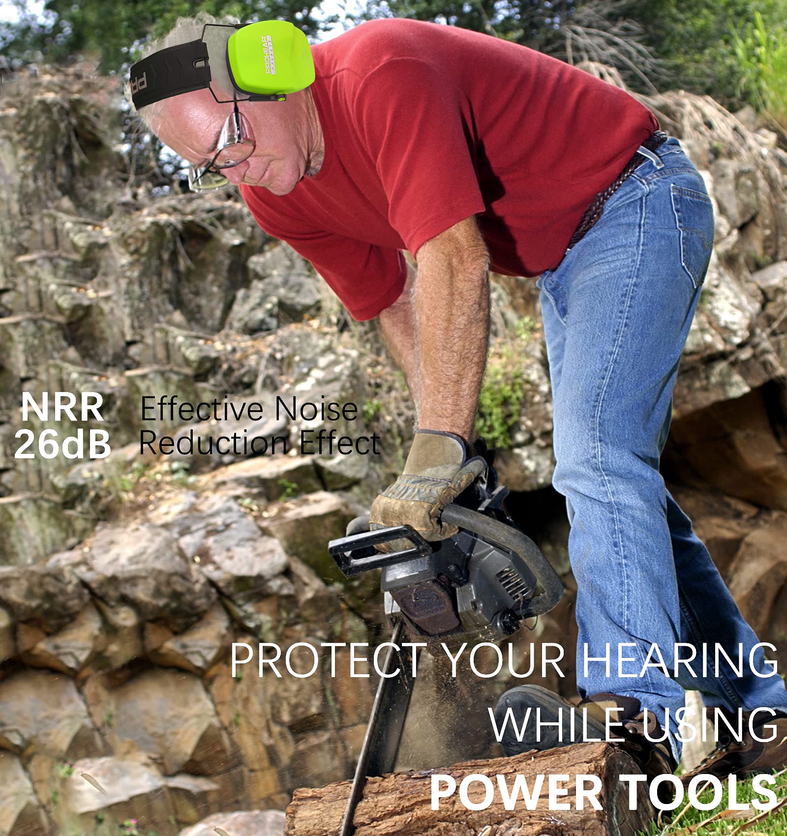 PROHEAR 016 3 Pack Ear Protection Safety Muffs for Shooting, NRR 26dB Slim Hearing Protector for Gun Range, Hunting