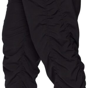 RBX Women's Plus Size Lightweight Woven Drawstring Capri Pant Jet Black 3X