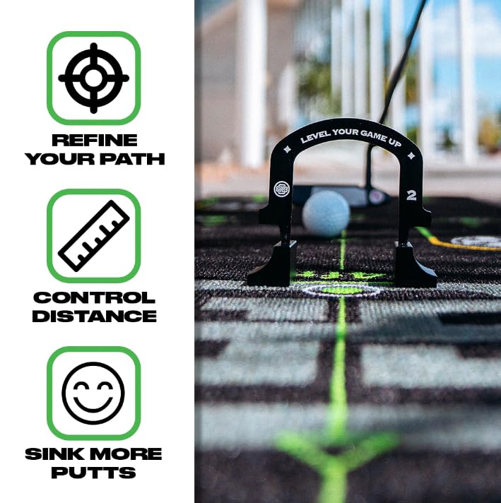 Master Your Golf Skills: Back 2 Basics - Pair of Putting Gate Stands - Ideal Companion for Putting Gates, Pro Path Mirror, and Mat - Elevate Alignment & Control Golf Training Gear