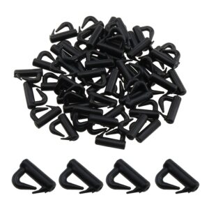 E-outstanding 50PCS Clevis Spinner Snap Black Quick Change Plastic Fishing Clevis Crawler Harness Walleye Rig Speed Tackle Fast Change Snaps