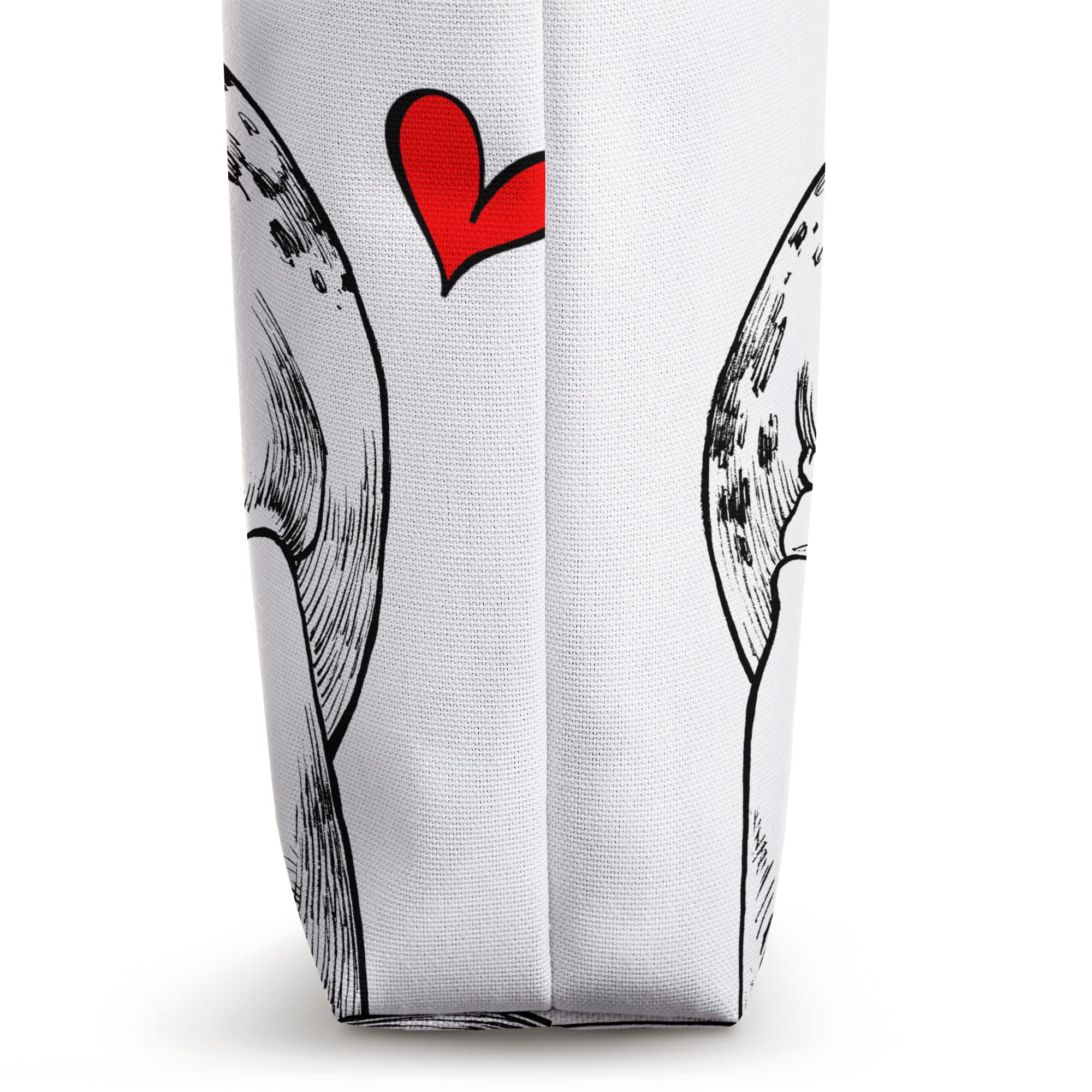 Manatee with Heart Glasses Valentines Day Sea Life Lover Tote Bag