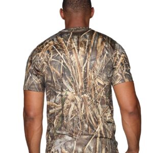 Realtree Men's Essential Camo Lightweight Performance Short Sleeve Shirt (RT MAX-7, Large)