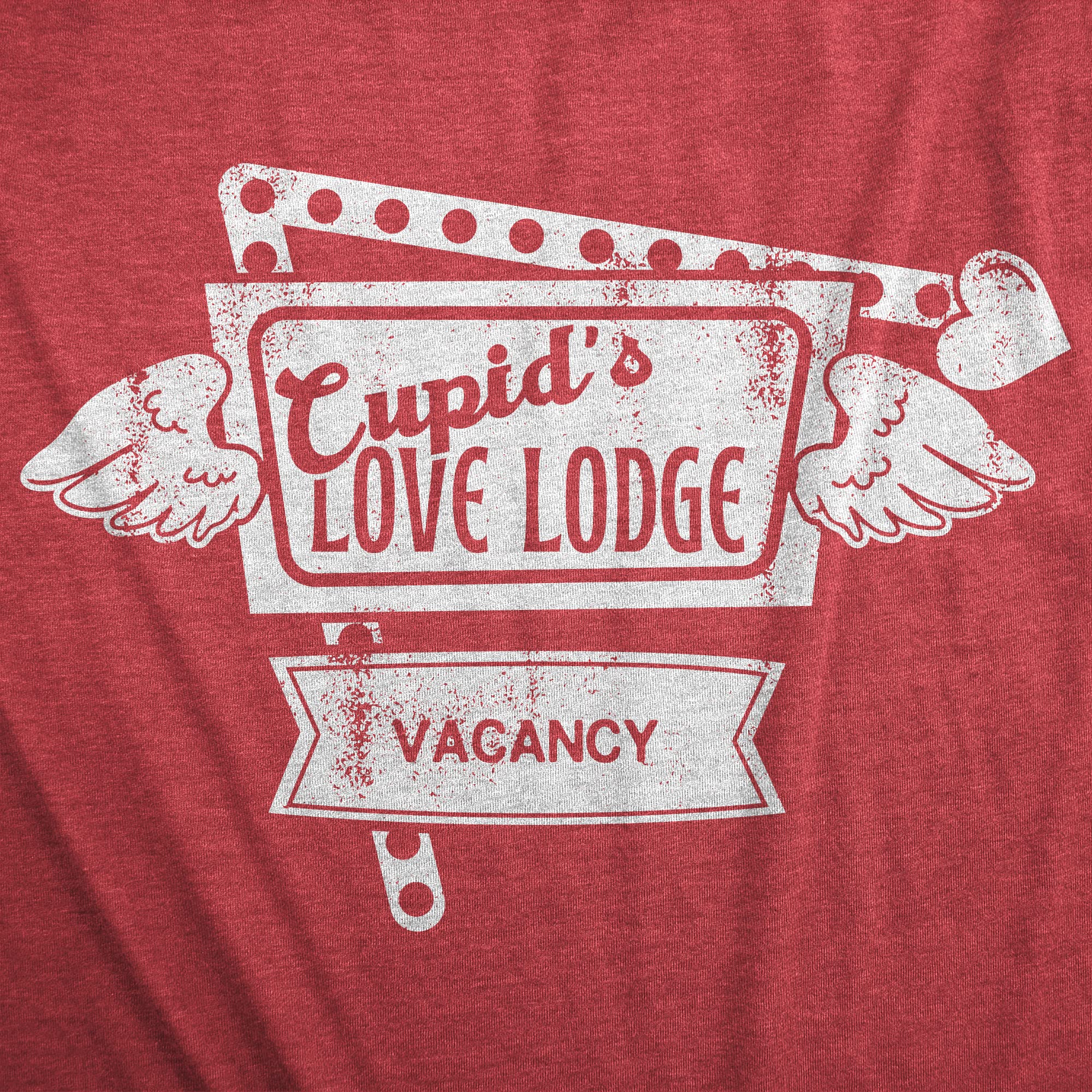 Mens Cupids Love Lodge T Shirt Funny Valentines Day Shirt for Men Mens Funny T Shirts Love T Shirt for Men Novelty Tees for Men Red - M