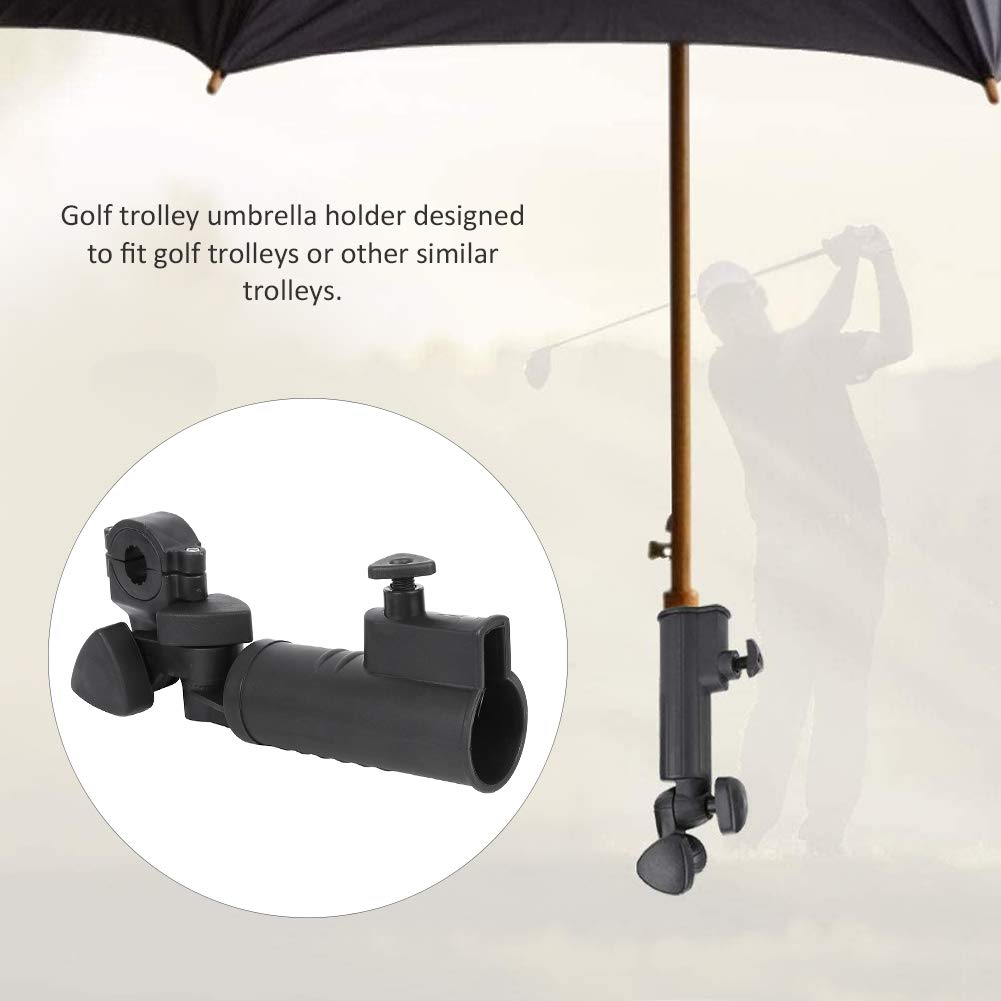 Golf Trolley Umbrella Holder,Golf Umbrella Holder,Golf Push Trolley Umbrella Stand Bracket Support Court Practicing Supply Accessory for Bike Stroller Fishing Beach Chair Wheelchair Black, Umbrel